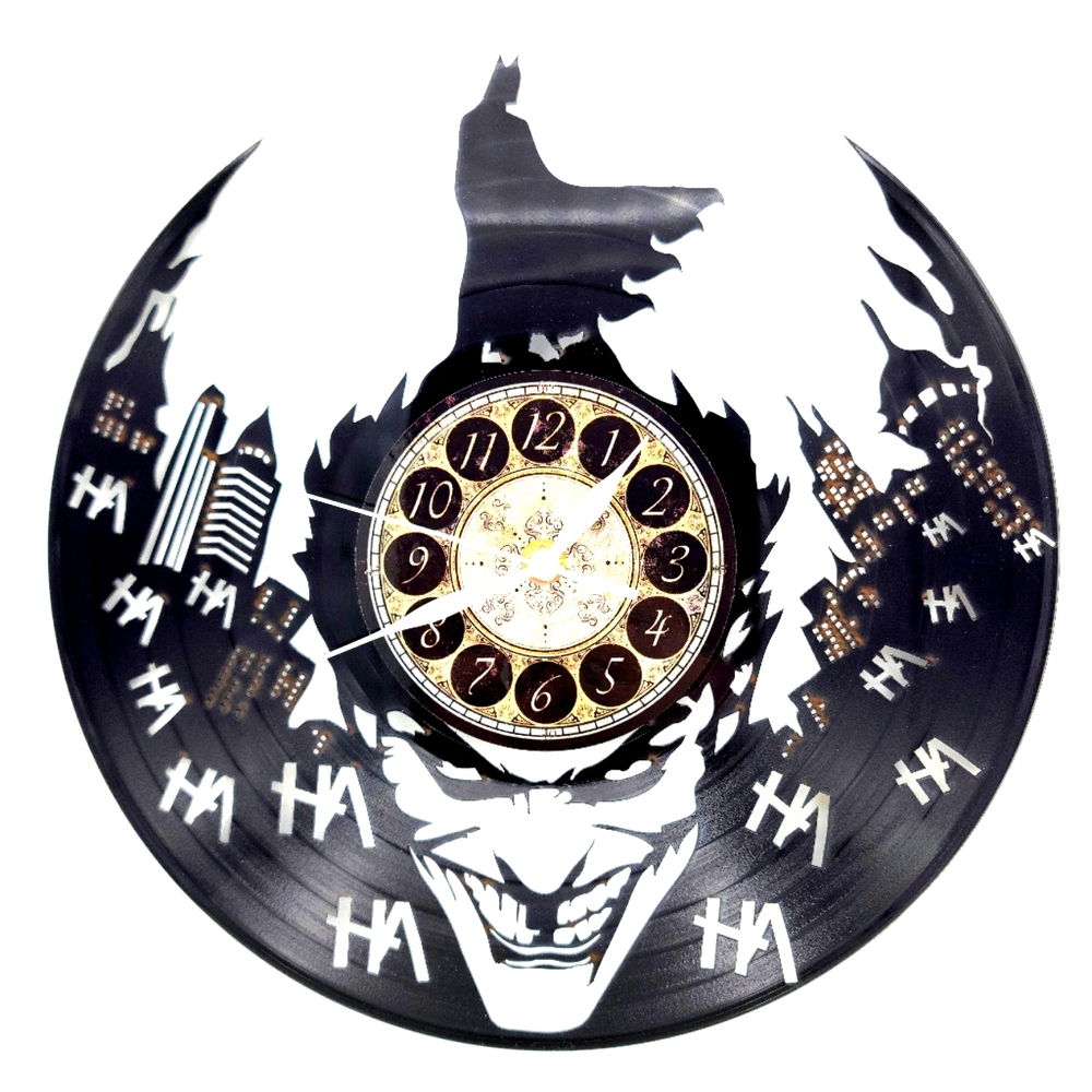 THE JOKER BATMAN vinyl record clock